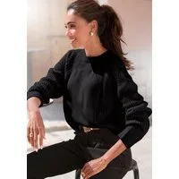 LASCANA Strickpullover mit Grobstrick-Details, Damen Pullover mit Rundhals