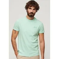 Superdry Rundhalsshirt ESSENTIAL LOGO EMB TEE aus Baumwolle und Single Jersey, Slim Fit, Kurzarm, hüftlang