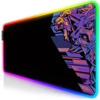Titanwolf Gaming Mauspad RGB Mousepad 800 x 300 x 3 mm, LED Multi Color XL Tischunterlage (1-St), rutschfest, abwaschbar, Geschwindigkeit & Präzision, Vector Gradient