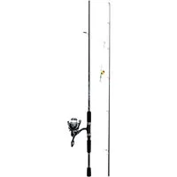 Rocktrail Spinnrute Spin 198cm Carbon Angel Set Spinnrute Rolle Komplettset, (Angelset, Angelset mit Rute Rolle Schnur), Leichtes Spinnangelset mit Rolle