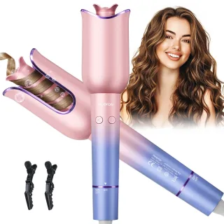 MOERAE Automatic Curling Iron, Curling Iron 23 mm Curling Iron with Negative Ions 3 Temperature Anti-Scald Design Intell
