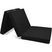 Klappmatratze Klappmatratze Gästebett Faltmatratze Campix, 60x190cm, Schwarz, Beautissu, 7 cm hoch, Klappmatratze Gästebett klappbar 60x190 cm Faltmatratze Gästematratze
