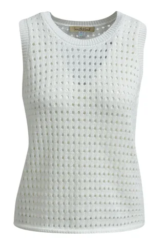 Smith&Soul - Net Crochet Top cream white - Gr. - M