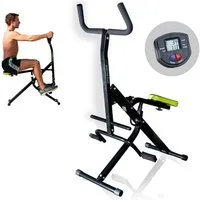 Gymform® Heimtrainer Ab Booster PLUS Ganzkörper - Trainingsgerät (inkl. Bildschirm, Trainingsanleitung und Diätplan), klappbar, Trainiert: Rücken, Gesäß, Bauchmuskeln, Beine und Arme