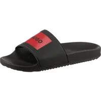 HUGO Timein slid Badepantolette Sommerschuh, Strandschuh, Urlaubschuh mit großem Logo