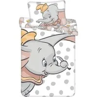 Disney Kinderbettwäsche Disney Dumbo Babybettwäsche 100 x 135 + 40 x 60cm 100% Baumwolle, Renforcé, 2 teilig