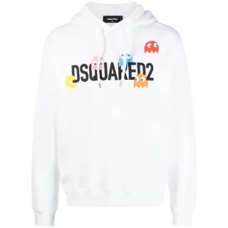 Dsquared2 Pac-man Cool Fit Weißer Hoodie