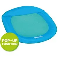 Bestway Badeinsel Pop-Up Wasserhängematte, (Packung, Inkl. Tragetasche), mit Wasserdurchlässiger Mesh-Liegefläche
