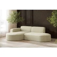 Kaiser Möbel Ecksofa Designer MODENA STUDIO L stoff Boucle Quelle, Ecksofa, Boucle Sofa, L-Form, Links/Rechts wählbar