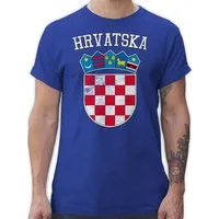 Shirtracer T-Shirt Kroatien Wappen Hrvatska Krotatisch 2026 Fussball WM Fanartikel