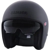 Blauer Motorradhelm Pilot 1.1 Mono 06 Jethelm, integriertes Sonnenvisier
