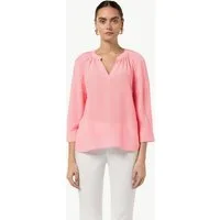 comma Kurzarmbluse Bluse Bluse aus Crêpe