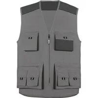 Triuso Arbeitsweste Power Berufsweste Montageweste schwarz Werkstatt Outdoor Angler