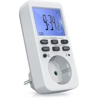 BEARWARE Zeitschaltuhr digital mit LCD Display, Steckdosen Timer, max. 3680W, indoor, digital, 1-St., 10 konfigurierbare Programme, Zufallsschaltung, Wochenzeitschaltuhr