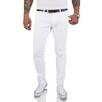 Rock Creek Slim-fit-Jeans Herren Jeans Slim Fit Weiß RC-2155