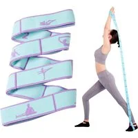 LIANNA Trainingsbänder Yoga Stretch Band 11 Schlaufen elastisch rutschfest Fitnessband, 11 Schlaufen, elastisch, rutschfest, robust, für Stretching & Reha