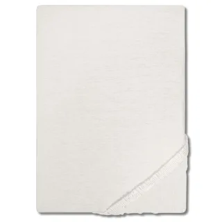 Castell Jersey Baumwoll Spannbettlaken weiß 140 x 190 - 150 x 200 cm