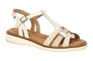 Pikolinos W9B-0789C1 nata Damen Sandalette wei? - beige - hellbraun
