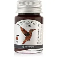 OCTOPUS Fluids Write and Draw Ink Brown Colibri, Schreib- und Zeichentinte, 10ml Tintenglas (Set, 0-tlg)