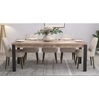 trendteam Esstisch Esstisch Emile 1, 200 x 100, Eiche Tabak / Schwarz (no-Set)