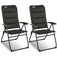 HOMECALL Klappstuhl Gartenstühle hochlehner Luxus campingstuhle bis 150 kg Gepolstert (Set, 2 St), mit 5-Fach Verstellbare lehne, für Camp Garten Balkon