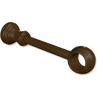 INTERDECO Gardinenstangenhalter Classic 1-läufig, für 28 mm Ø Gardinenstangen, (Stück, 2-St., Nussbaum lackiert), kürzbar