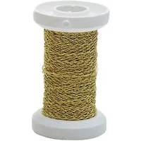 Glorex Bastelnaturmaterial Glorex Effektdraht goldfarben, 0,25 mm x 60 m