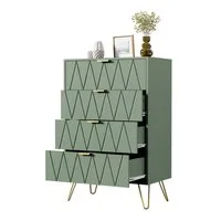 UEV Kommode mit 4 Schubladen, Sideboard für Schlafzimmer,Wohnzimmer (Mehrzweckschrank aus Holz, 60 x 34 x 91 cm), Aufbewahrungskommode, Schrank für Wohnzimmer,Schlafzimmer,Flur