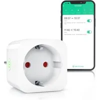 BEARWARE WLAN-Steckdose 2,4 Ghz WiFi Fernsteuerung per Smart life App, Sprachsteuerung, 1-St., Countdown Timer, Ein und Ausschalttimer, Intervallmodus, Zeitschaltuhr