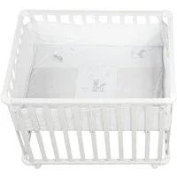 roba® Laufgitter 100 x 75 cm, inkl. Schutzeinlage, Nestchen & Rollen