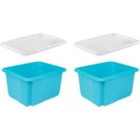 keeeper Organizer emil (Set, 2 St., 2), Aufbewahrungsbox, 24 L, mit Deckel, hochwertiger Kunststoff