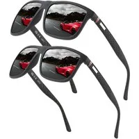 HAUSS SPOLE Sonnenbrille Damen Herren -Pilotenbrille-Polarisiert Fliegerbrille aus PC Anti-UV (hochauflösendes, Temperaturbeständigkeit) für Autofahren, Reisen, Einkaufen, Urlaub usw.