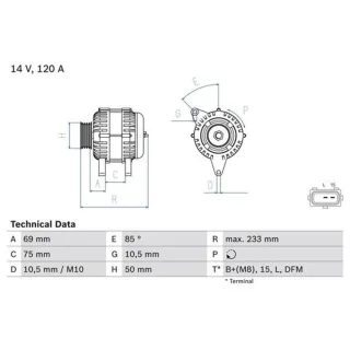 Bosch Lichtmaschine 120A BMW 3er 5er 7er Z3