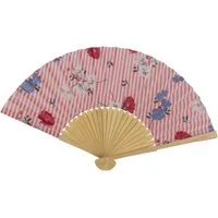 LK Trend & Style Handfächer Dekorativer Handfächer, Blumenmuster mit Streifen, (Spar-Set, 1-tlg., 21 cm, Bambus - Fächer in 4 Farben), absolut salonfähig sich eine kühle Brise zu gönnen