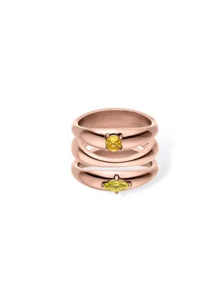 PURELEI Soft Curve Ring Set