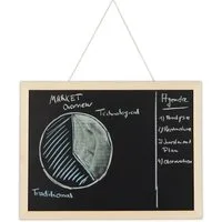 relaxdays Wandtafel Kreidetafel mit Holzrahmen, 30 x 40 cm