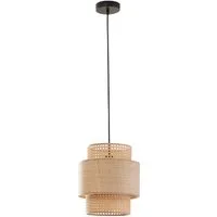 lux.pro Hängeleuchte, ohne Leuchtmittel, »Biggar« 1-flammig 170 cm hoch Rattanoptik / Flechtmuster