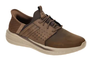 Skechers 210828 CDB SLADE - ZACHARY Herren Slipper Braun Hands Free Slip Ins