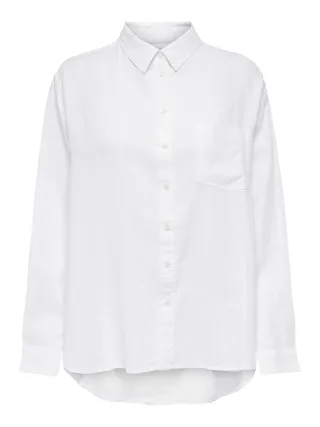 ONLY - ONLBRUXELLES L/S LIN BL SHIRT PNT NOOS Bright White - Gr. - XL