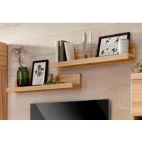 OTTO home Wandregal Ribe,2er Set,teilmassiv mit massiver Ablagefläche, Breite: je 90 cm, Set 2-tlg., Ablageflächen in Massivholz