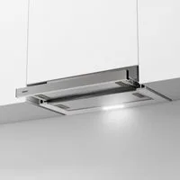 CIARRA Flachschirmhaube 60 cm Teleskophaube A++ 391 m³/h Umluft & Abluft LED CBCS6906D 60 cm Teleskophaube A++ 391 m³/h Umluft & Abluft LED CBCS6906D, Ausziehbare Dunstabzugshaube aus Edelstahl mit 2 Kohlefilter & LED