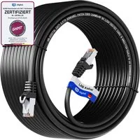 HB-DIGITAL Patchkabel CAT.7 Rohkabel LAN Kabel Cat7 S/FTP PiMF LSZH Netzwerkkabel, Netzwerkstecker, RJ-45 (5000 cm), Kontaktoberfläche: Pins Vergoldet 50µ