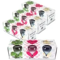 HS Candle Duftkerze Mix Mehrfachpack (12-tlg), Kerze im Glas "Romantic Selection", lange Brenndauer, 6cm x Ø6cm