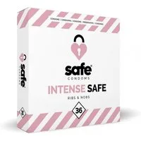 Safe Kondome 36er Pack Gerippt und Genoppt Verhütung Sex Condoms Vanille Duft Packung, 36 St., 36er Pack, Gerippt und Genoppt
