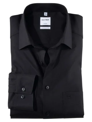 OLYMP - Businesshemd Comfort Fit schwarz - Gr. - 48