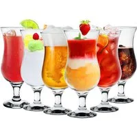 KONZEPT Cocktailglas Set 420ml - Eiskaffe Gläser, Milchshake Gläser & Longdrinkgläser, 6-tlg., Ideal für Bier, Eisbecher & Coctails