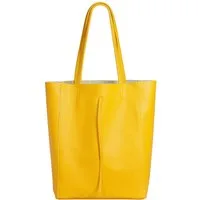 Caspar Schultertasche - Großer Damen Leder Shopper Tasche - CLASSIC LINE - Modell No.780, elegant, robust & unempfindlich - 100% Echtleder - Handmade in Italy
