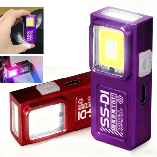 BIKIGHT WS-SSD1 LED COB Mini Flashlight USB Rechargeable Mini Torch Portable EDC Working Light With Magnet Outdoor Emerg
