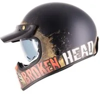 Broken Head Motocrosshelm Rusty Rider Orange, Old-School Optik