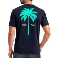 Neverless Print-Shirt Herren T-Shirt mit Palmen-Print Baumwollstoff und Grafik Aufdruck mit Print